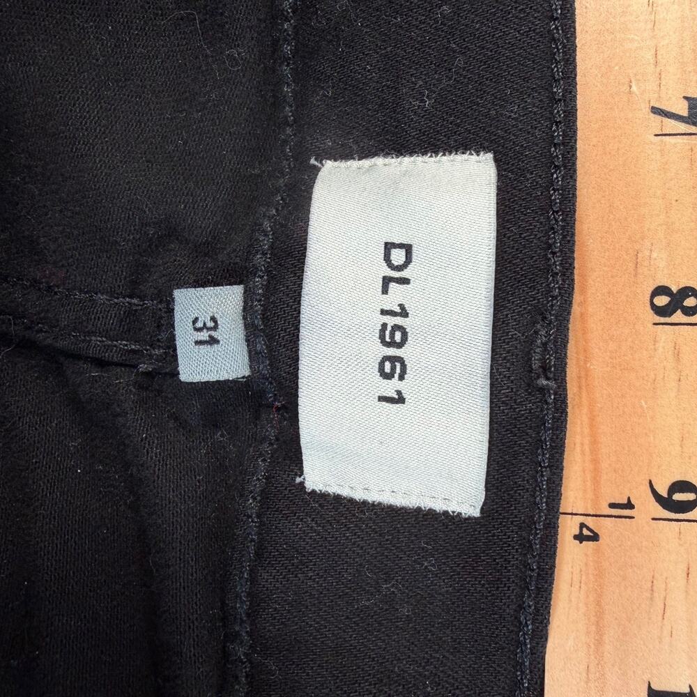 DL1961 Halle Straight Leg Instasculpt 29" Jeans Women's 31 Black Peach High Rise - Picture 6 of 10